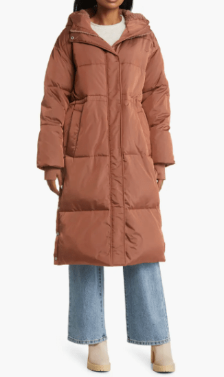 Women’s Long Puffer With Hood