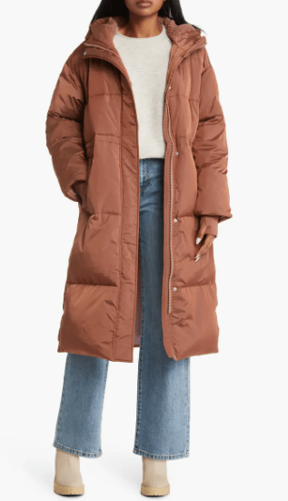 Women’s Long Puffer With Hood