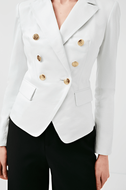 Alpine Ivory Leather Blazer