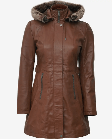 Warm Winter Leather Coat