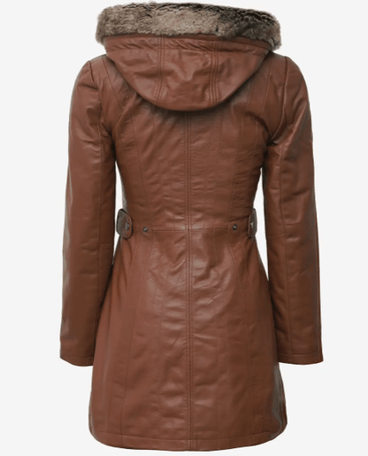 Warm Winter Leather Coat