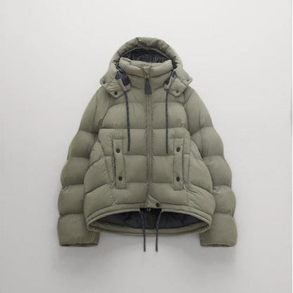 Dull green winter jacket women