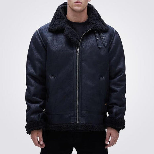 Men’s Faux Shearling Bomber Jacket