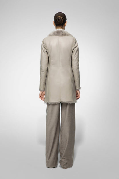 Soft Gray Trench Coat For Women