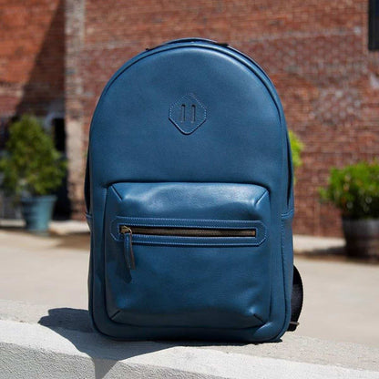 Azure Classic Leather Venture Backpack – Timeless Travel Style