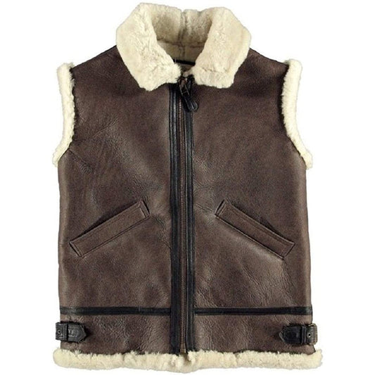 Men's B3 Shearling Sheepskin Leather Vest – Aviator Style