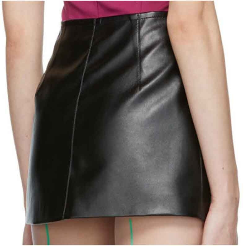 Women’s Black Mini Leather Skirt – Bold & Sleek Fit