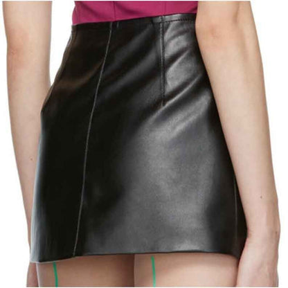 Women’s Black Mini Leather Skirt – Bold & Sleek Fit