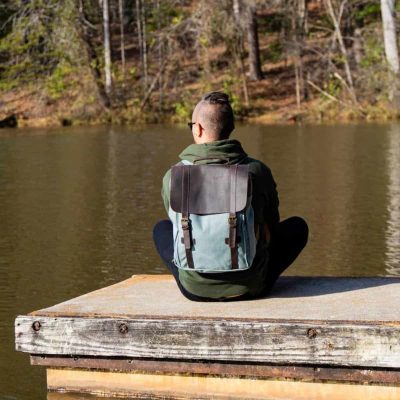 Canvas Leather Fusion Backpack – Rugged Meets Refined