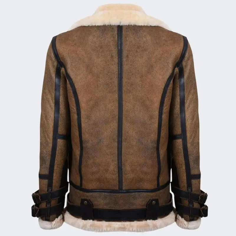 brown B3 shearling jacket