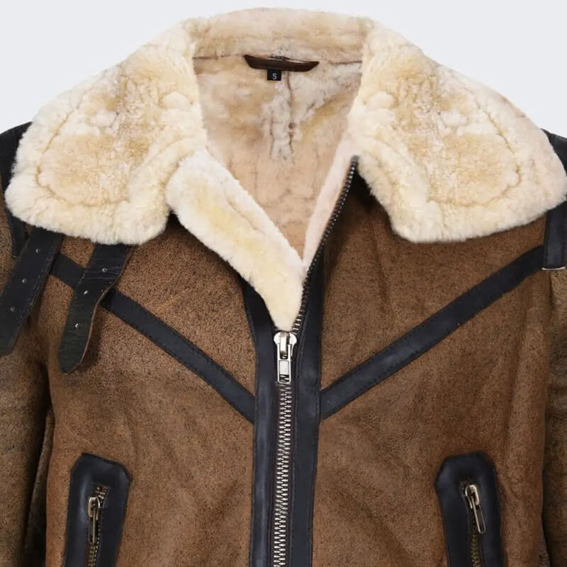 brown shearling jacket