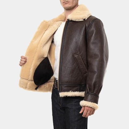 Men's B3 bomber shearling coat