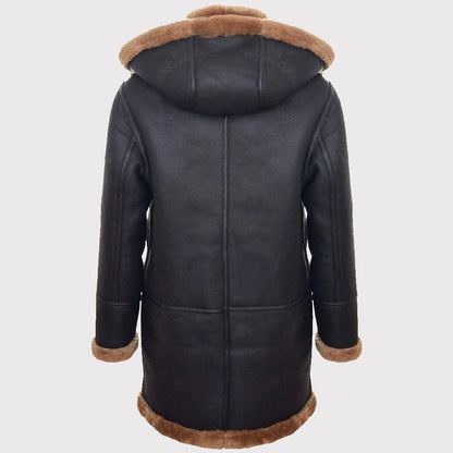 Men’s Classic Shearling Sheepskin Duffle Coat