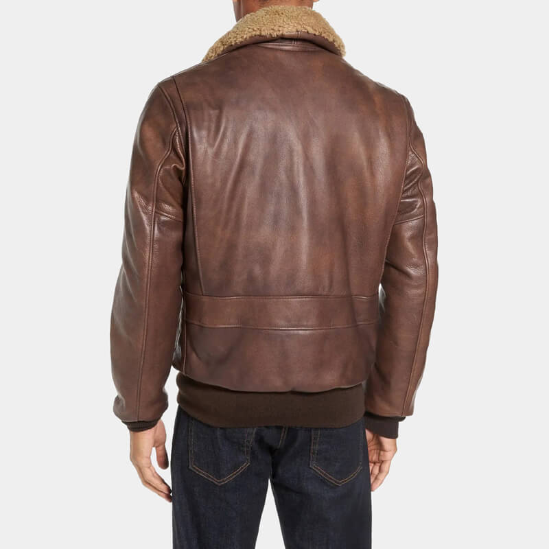 shearling collar bomber jacket