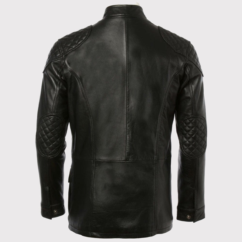 Exclusive Men’s Black Leather Coat