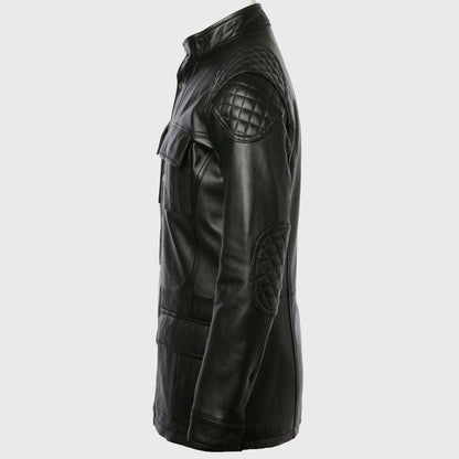 Exclusive Men’s Black Leather Coat