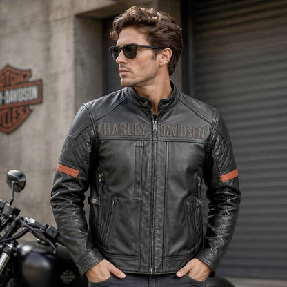 Harley Davidson Vanocker waterproof leather jacket men