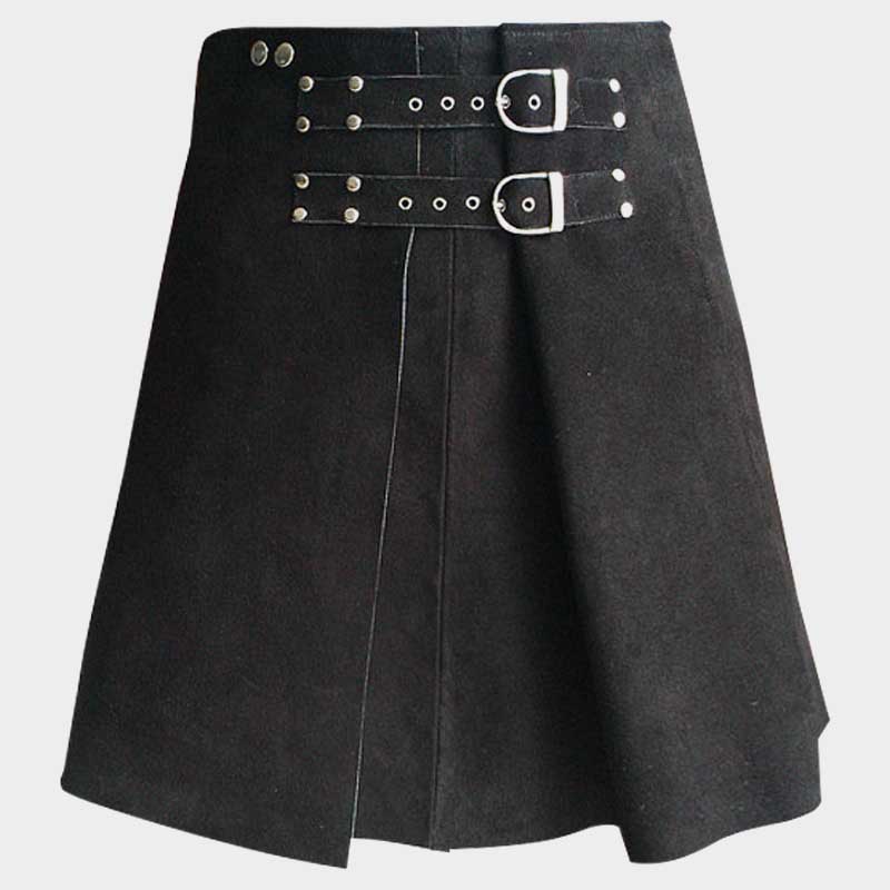 Men Leather Gladiator Roman Warrior Kilt