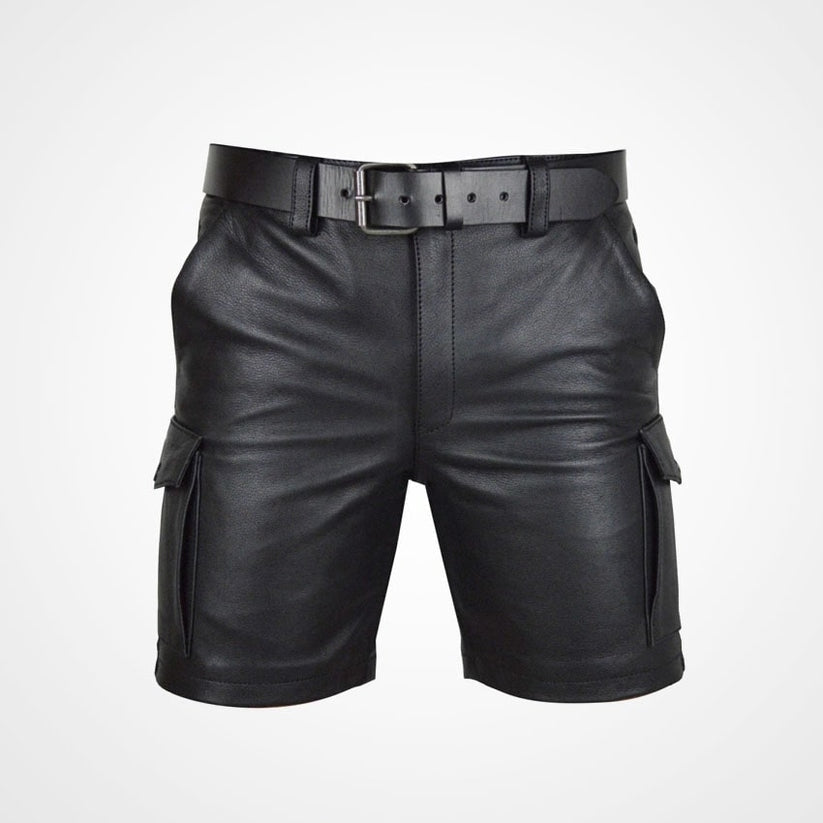 Men’s Classic Genuine Leather Cargo Shorts