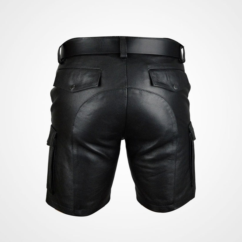Men’s Classic Genuine Leather Cargo Shorts
