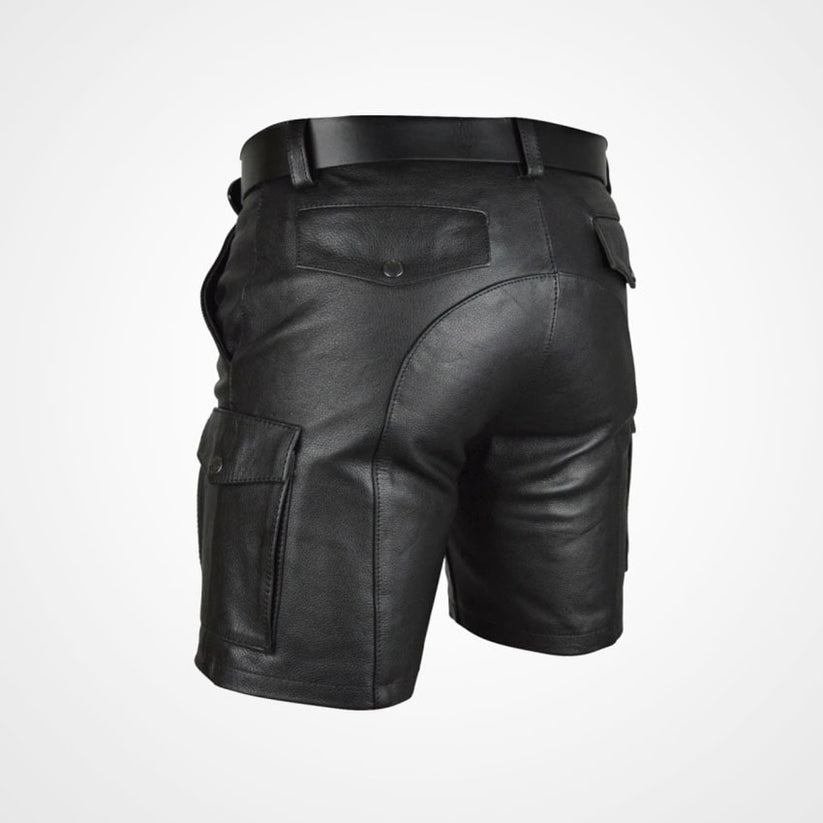 Men’s Classic Genuine Leather Cargo Shorts