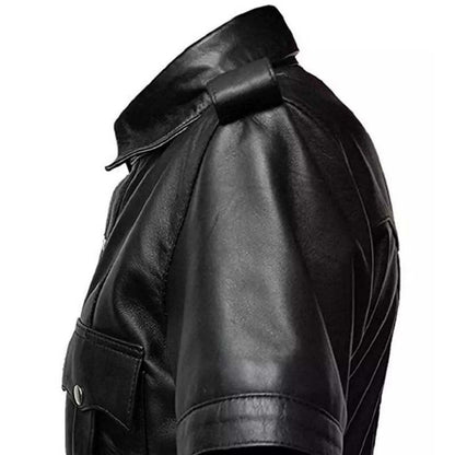Men’s Police Uniform Sheep Leather Shirt – Premium Officer Style