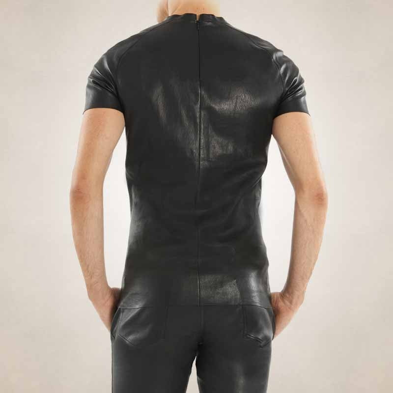Men’s Premium Lambskin Leather T-Shirt – Soft & Stylish Fit
