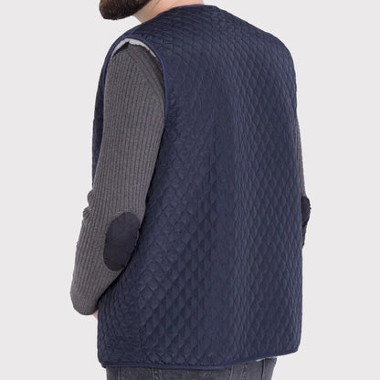 Men’s Western Sheepskin Rancher Vest – Quilted with Pockets