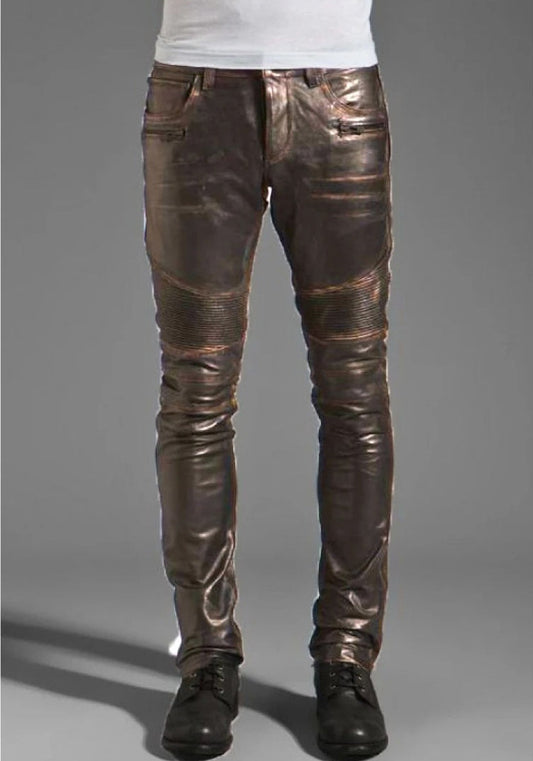 Men’s Dark Brown Rogue Leather Pants