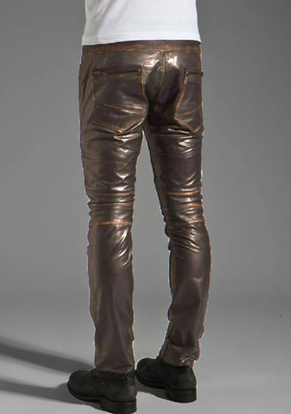 Men’s Dark Brown Rogue Leather Pants