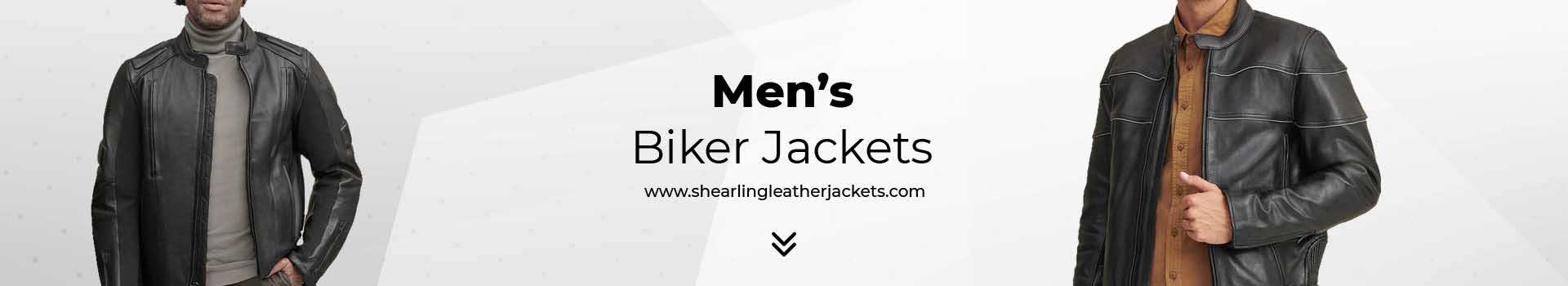Men's Biker Jackets Promotional Banner