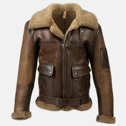 Men's B3 Aviator RAF Sheepskin Leather Jacket