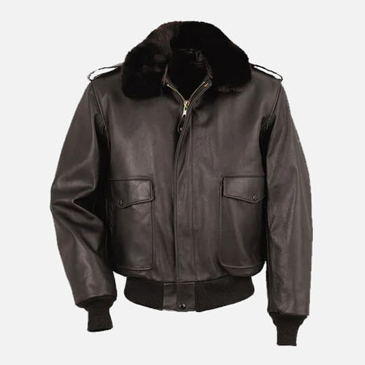 Men's RAF A2 Cowhide Leather Flight Jacket