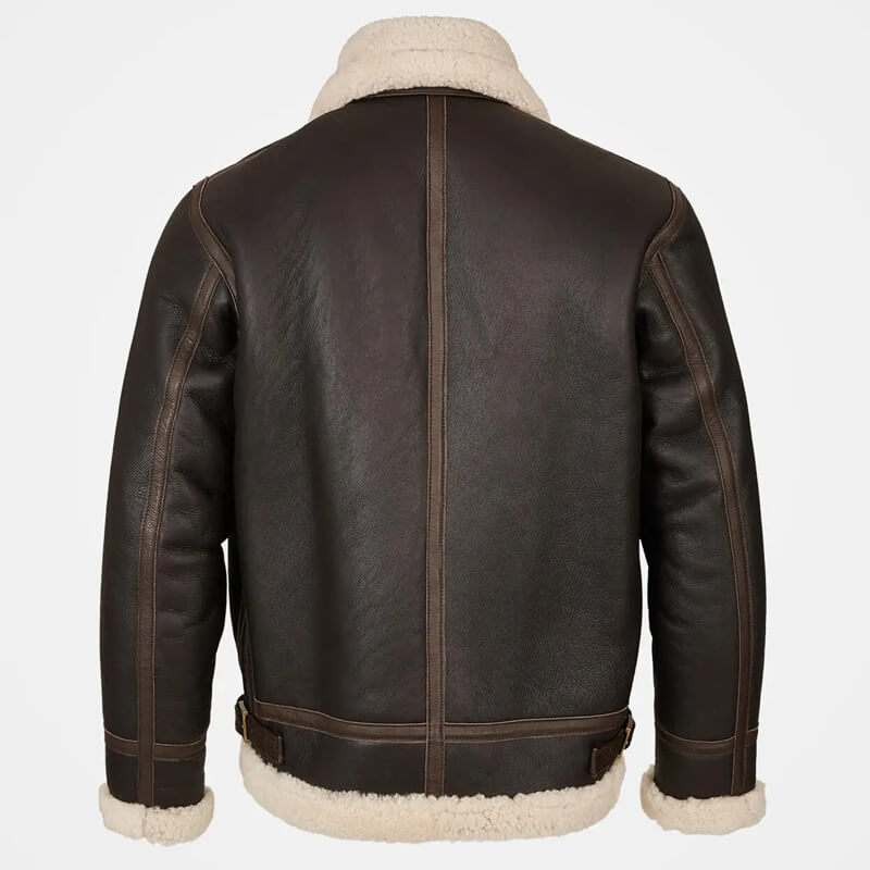 Men’s Classic Leather Shearling Aviator Jacket