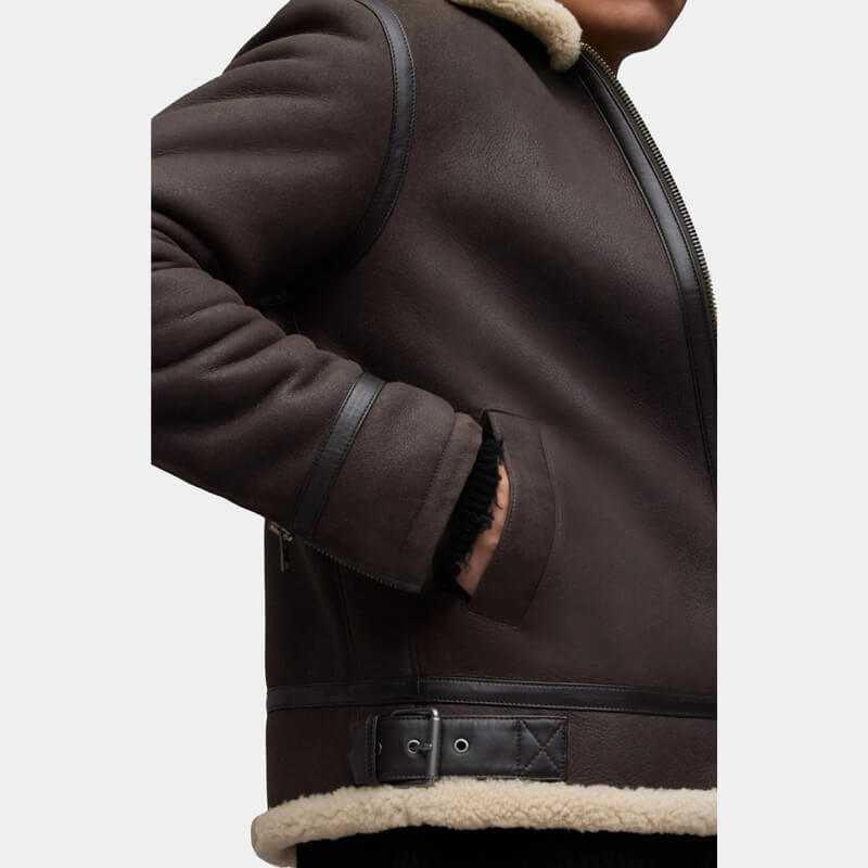 shearling-lined aviator jacket