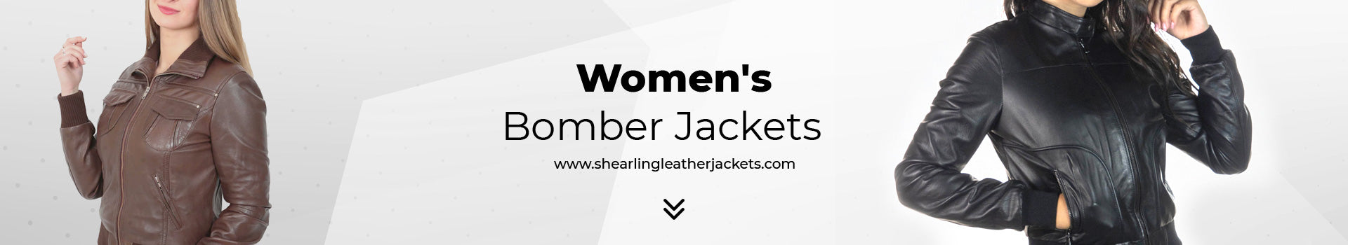 Women's Bomber Jackets Promotional Banner