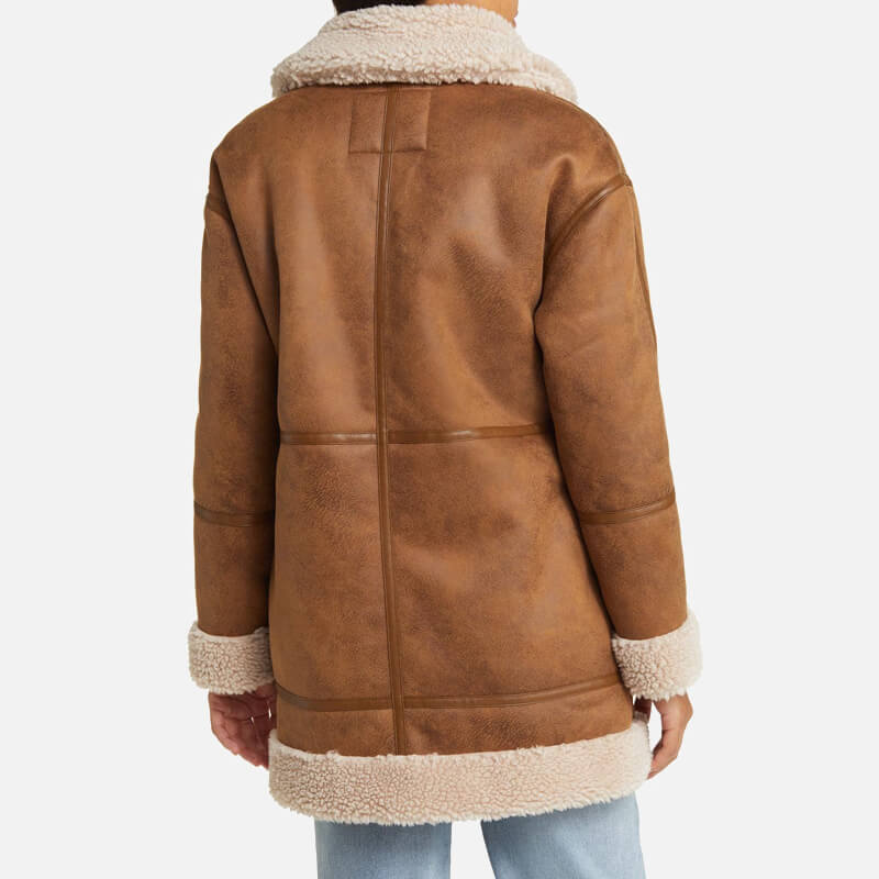 Women's RAF Faux Shearling Aviator Jacket Coat