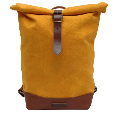 Yellow Leather Backpack