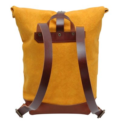 Yellow Leather Backpack