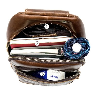 Arden Explorer Leather Chest Bag – Vintage Crossbody Sling