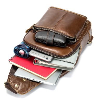 Arden Explorer Leather Chest Bag – Vintage Crossbody Sling
