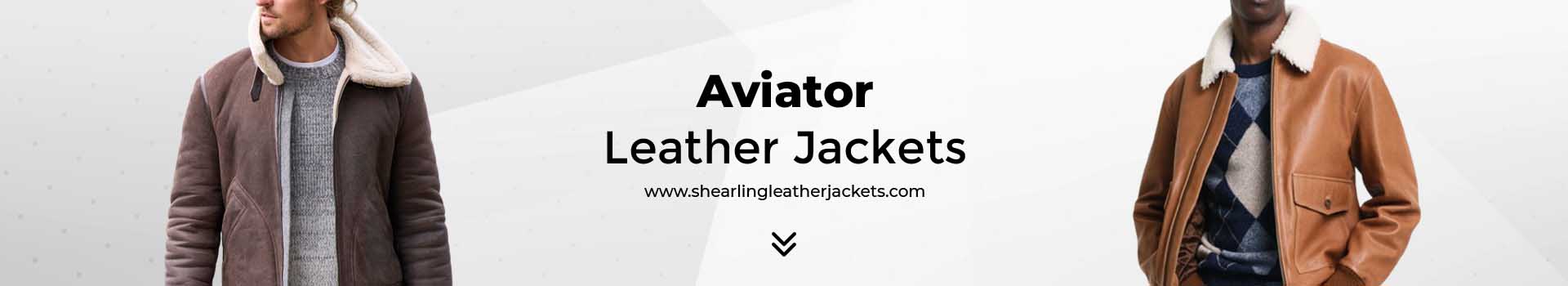 Aviator Leather Jacket Promotional Banner
