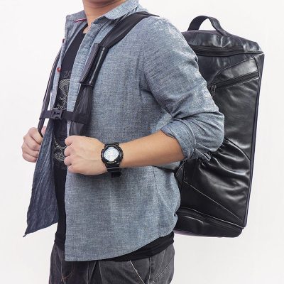 Midnight Black Leather Travel Bag – Sleek & Sophisticated Carry