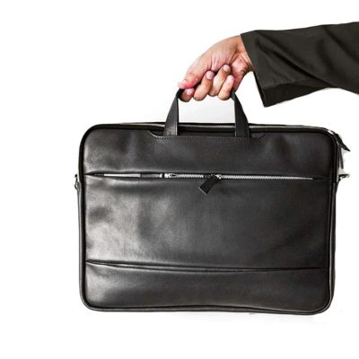 Eclipse Black Sleek Laptop Bag – Minimalist Professional Carry