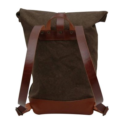 Chestnut Glow Leather Backpack