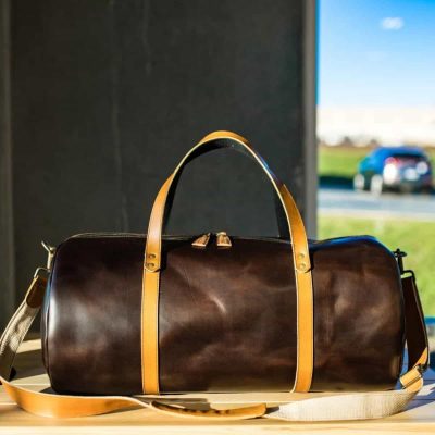 Mahogany Heritage Leather Duffle Bag