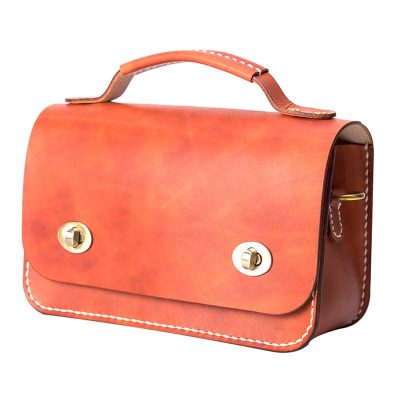 Eleganza Classic Brown Leather Handbag