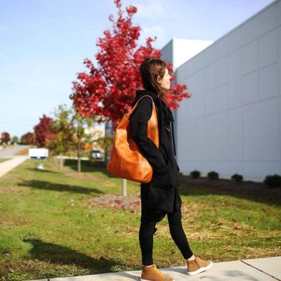 MochaGlo Brown Leather Hobo Bag