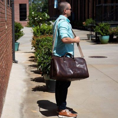 Everest Expedition Leather Duffle Bag