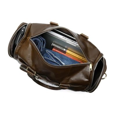 Caper Leather Weekender Bag – Stylish Getaway Essential